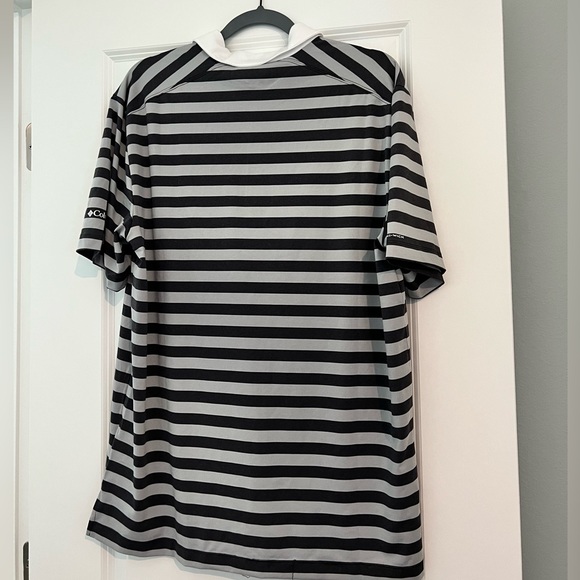 NWT Columbia Striped Omni-wick Golf Shirt, Size Large - Picture 2 of 8